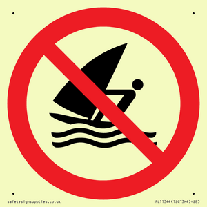Prohibition: No windsurfing